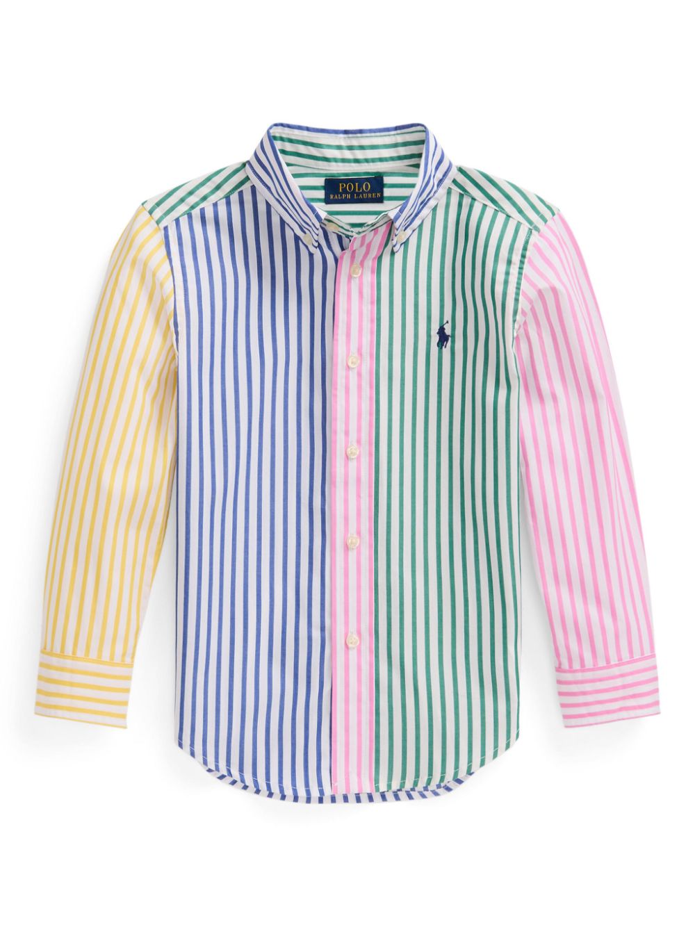 Striped colourblock shirt - Blue