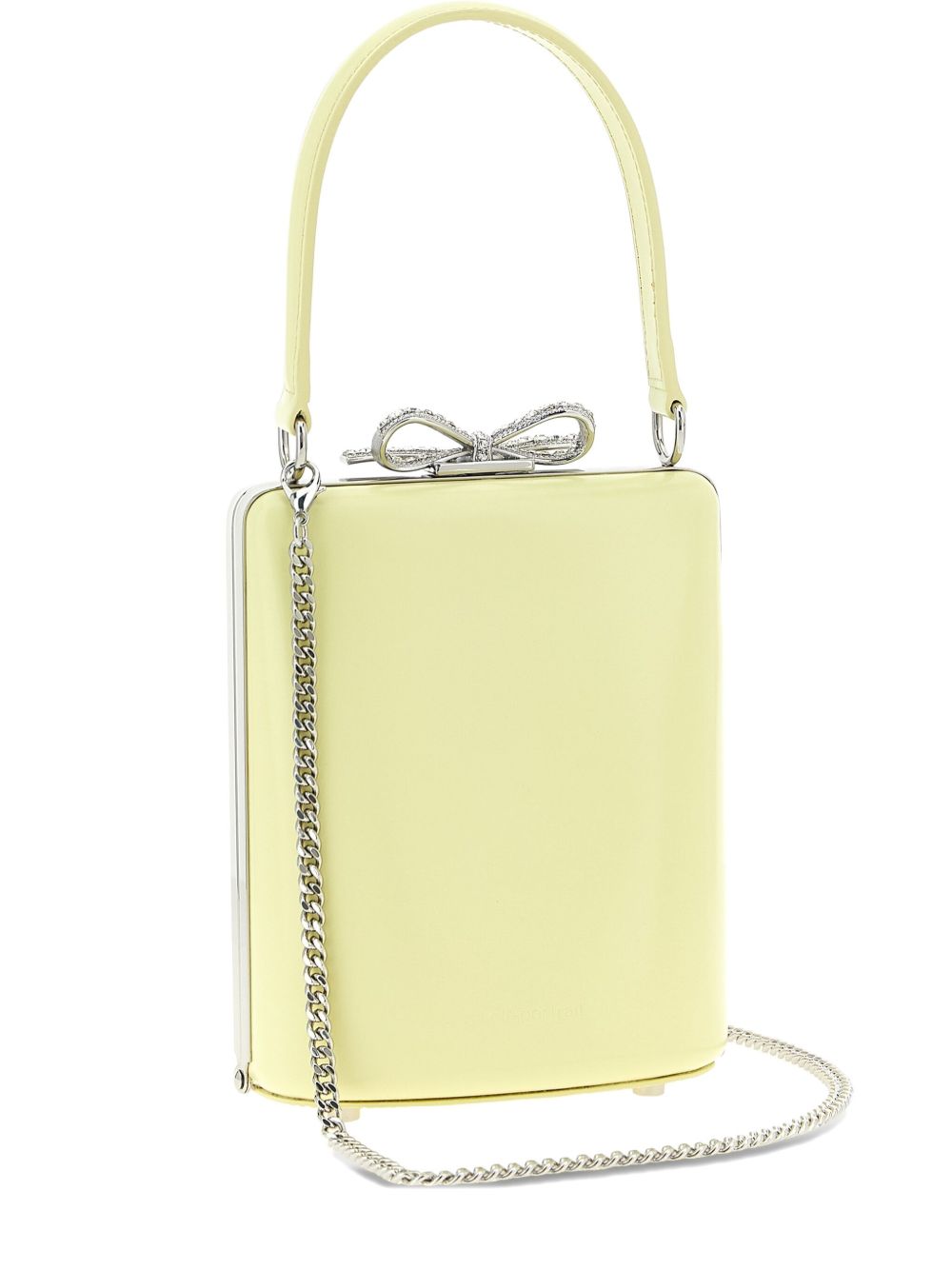 Rhinestone-bow tote bag - Yellow