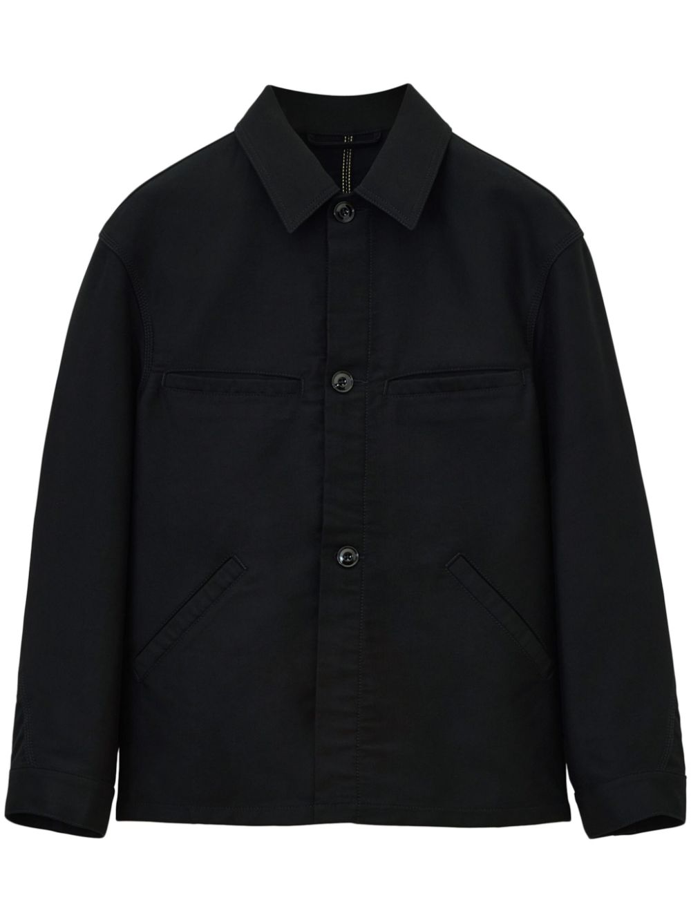 Single-breasted shirt jacket - Black