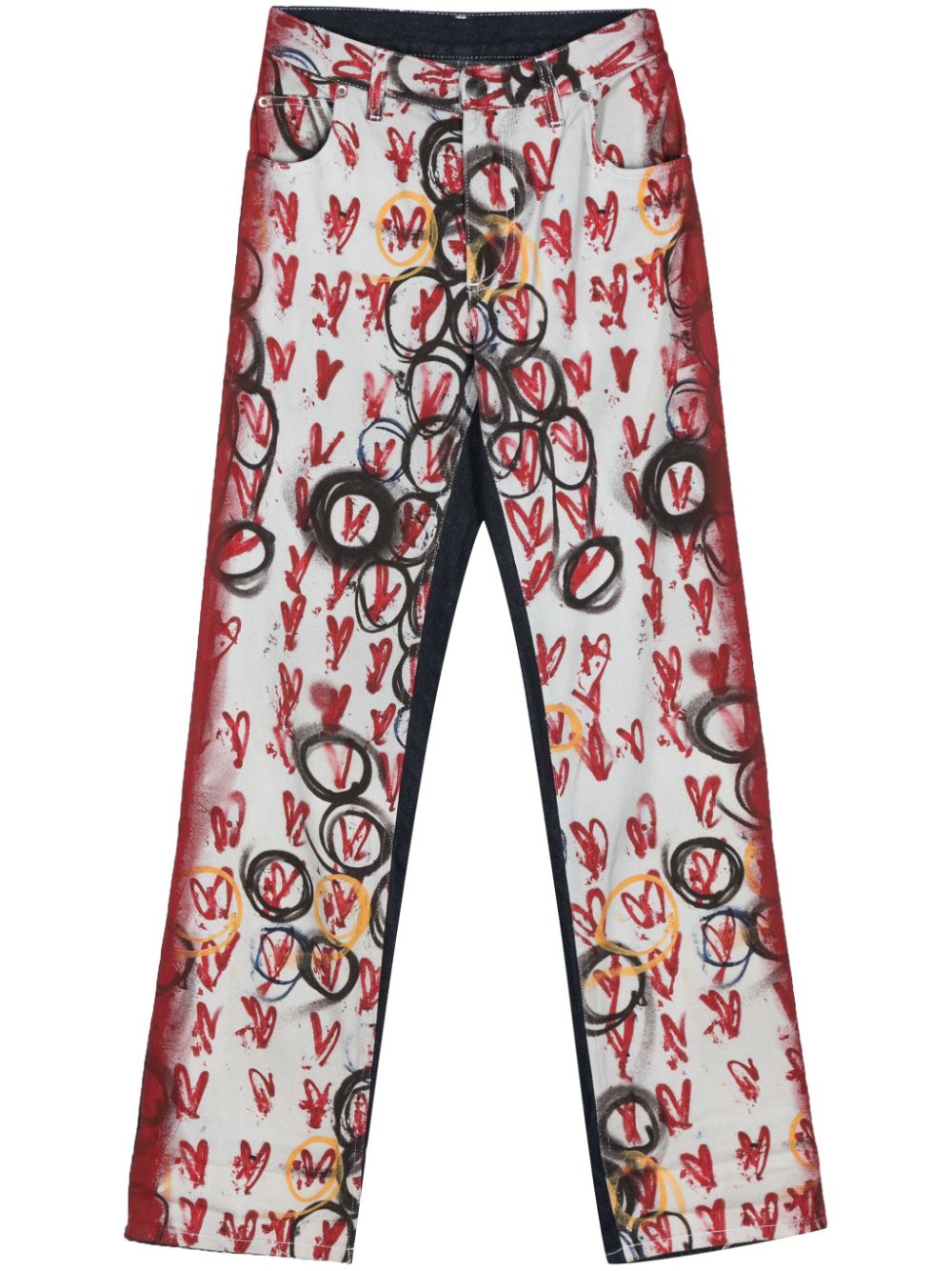 Exclusive Painted Art cotton jeans - Blue