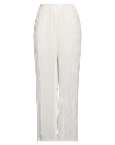 Sleep No More Woman Pants White Size M Viscose, Silk