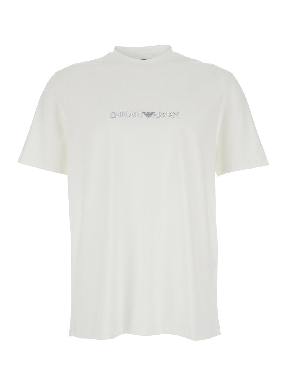 Logo-Embroidered Crew Neck T-Shirt — White