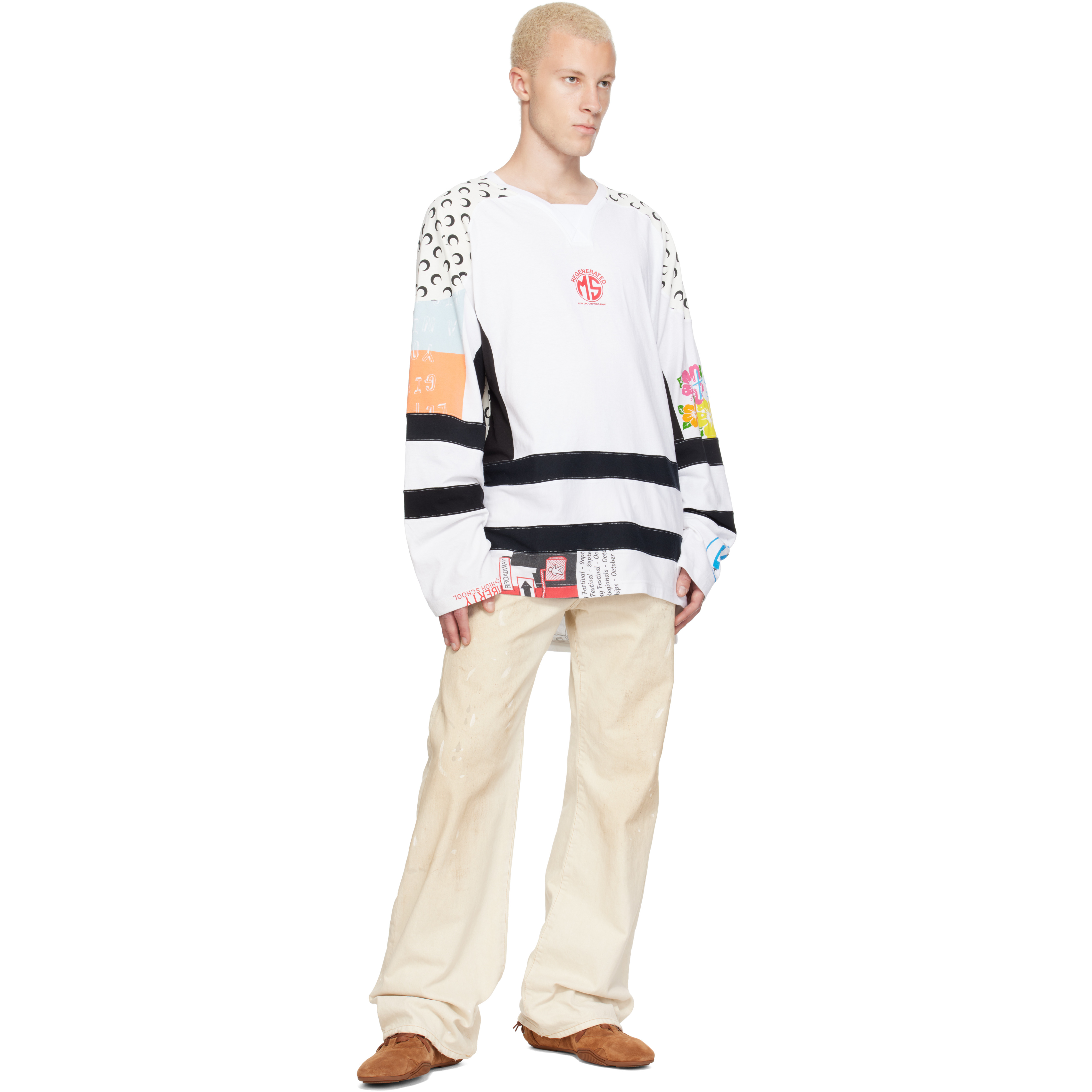 White Regenerated Graphic Jersey Hockey T-shirt