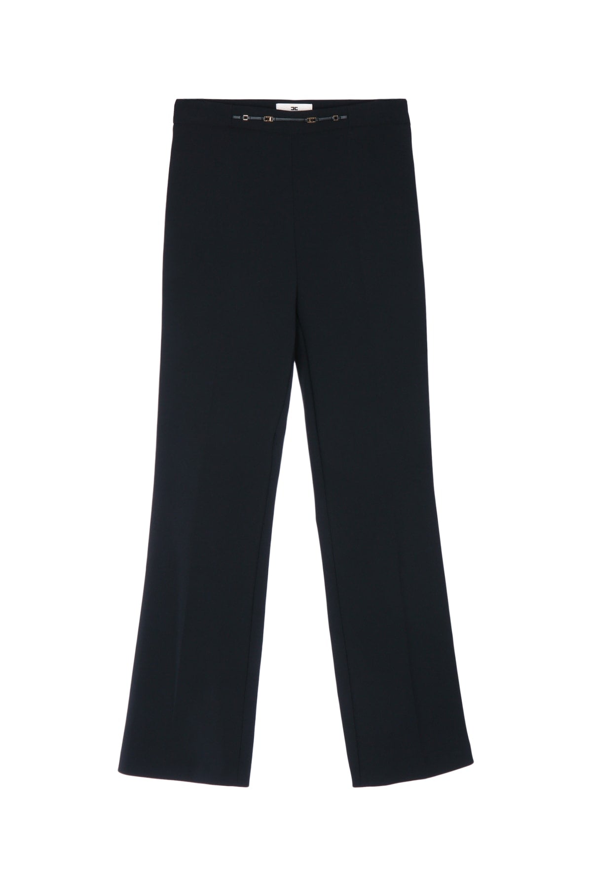 Wide-Leg Trousers — Black