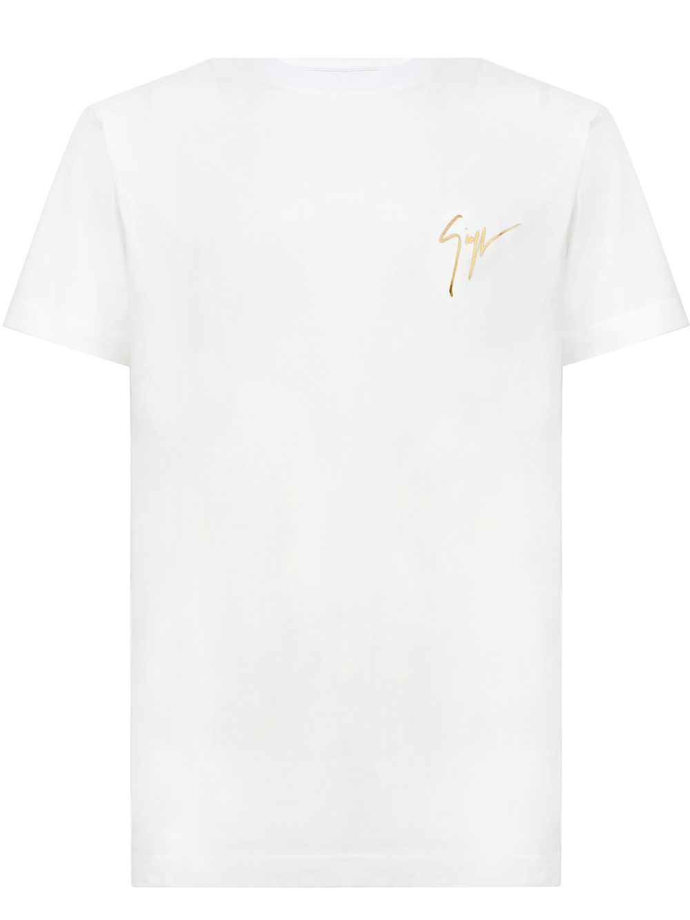 Signature-print cotton T-shirt - White