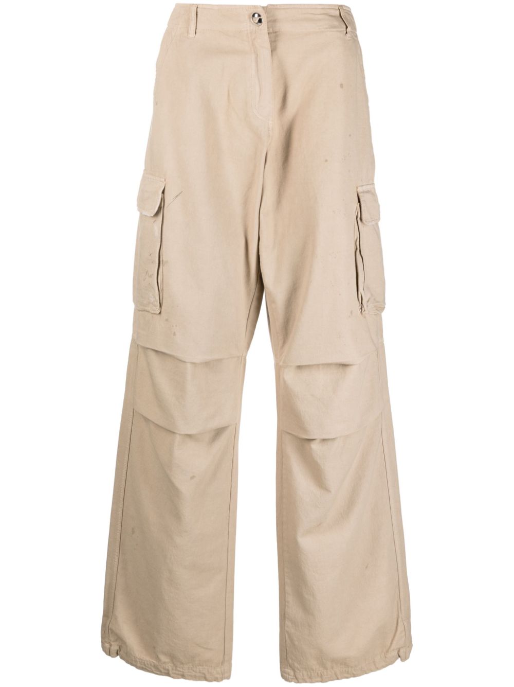 Long wide-leg trousers - Neutrals