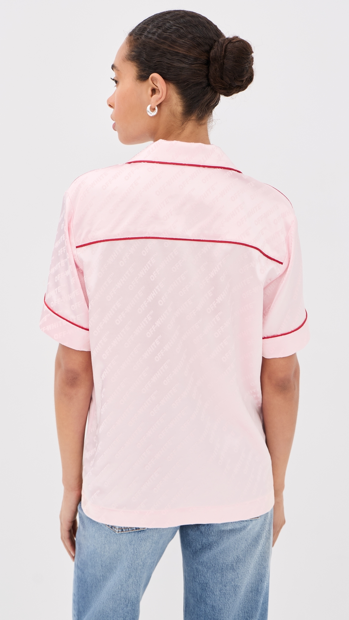 Satin Pajama Shirt Soft Pink