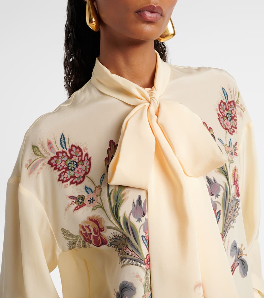 Floral silk blouse