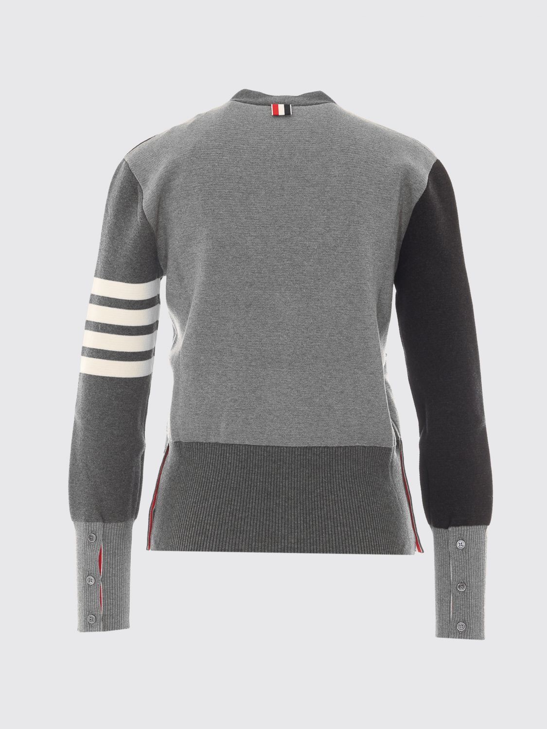 Funmix 4-Bar v-neck cardigan - Grey