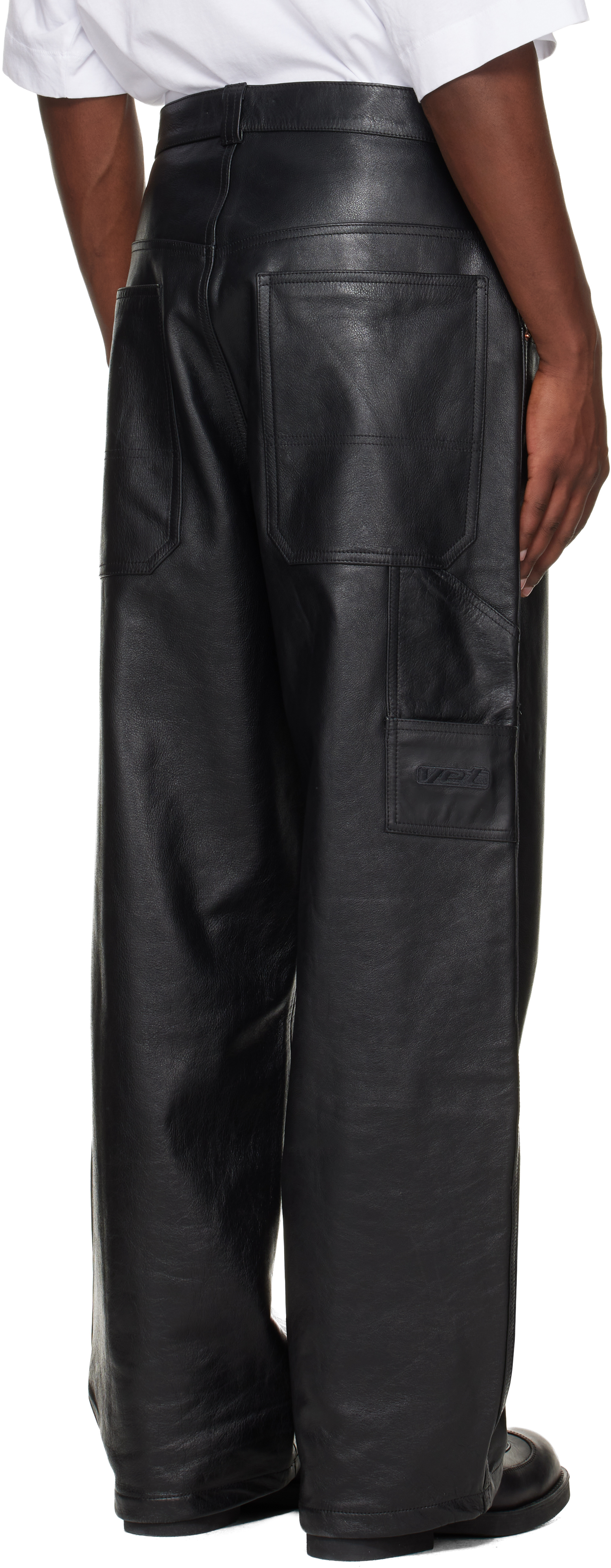 Black Hip-Hop Leather Pants