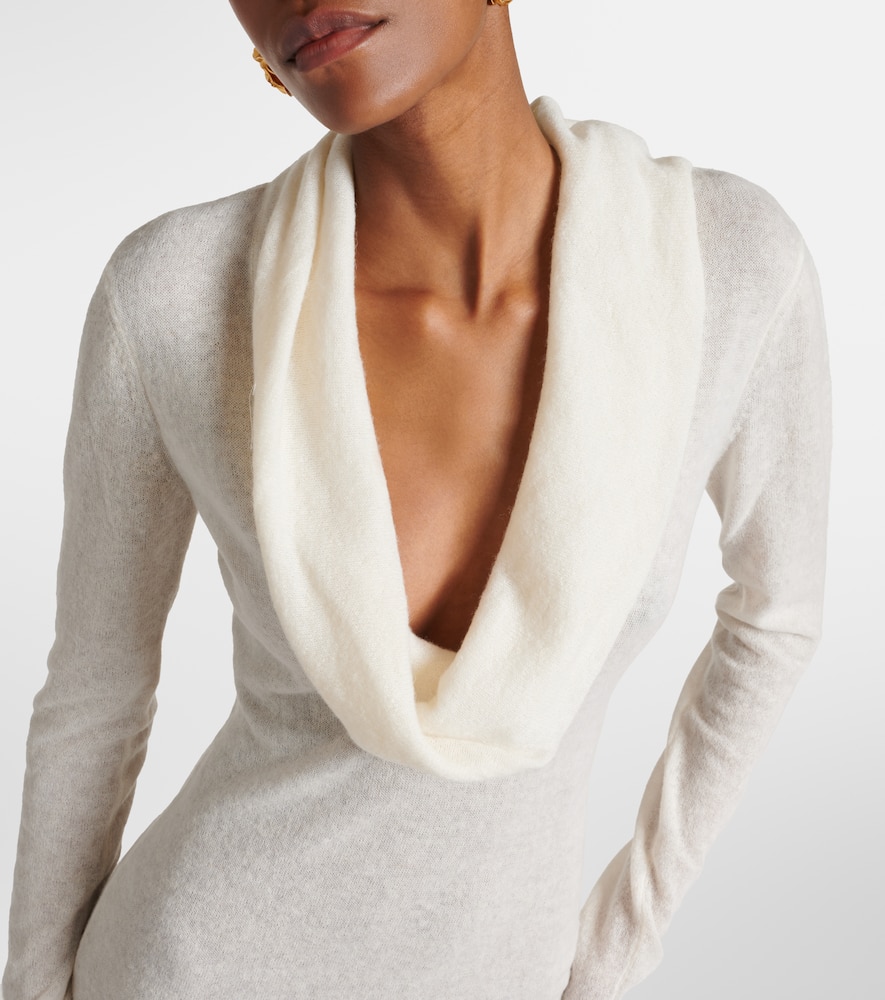 Alpaca-blend knitted maxi dress