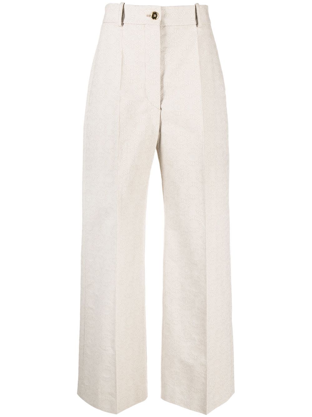 Iconic monogram-pattern trousers - Neutrals