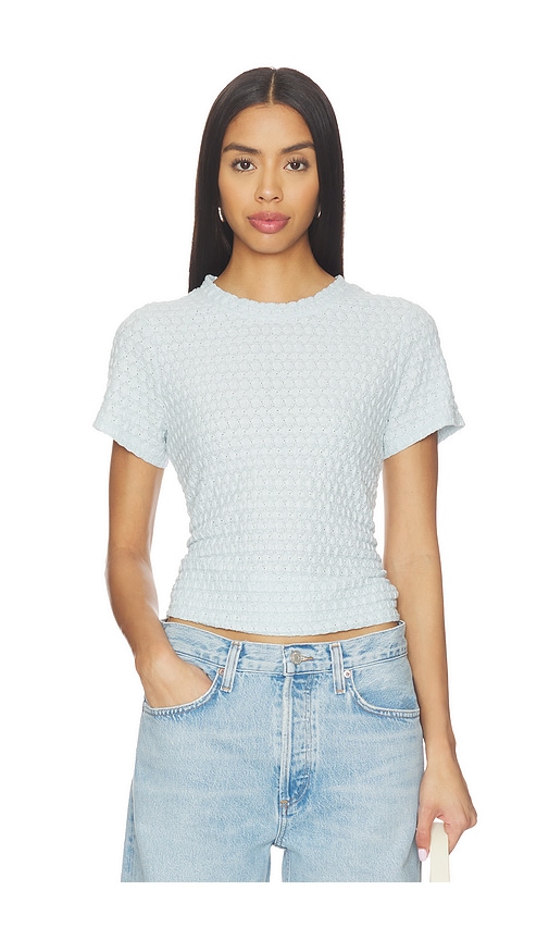 Sanctuary Pucker Up Perfect Tee in Baby Blue. - L also in M