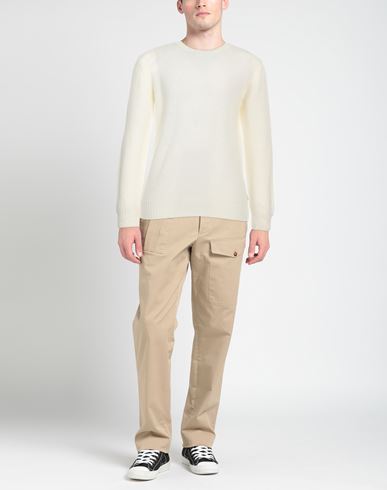 Man Sweater Ivory Size XXL Wool, Polyamide