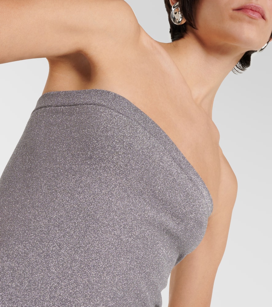 Fading Shine strapless midi dress