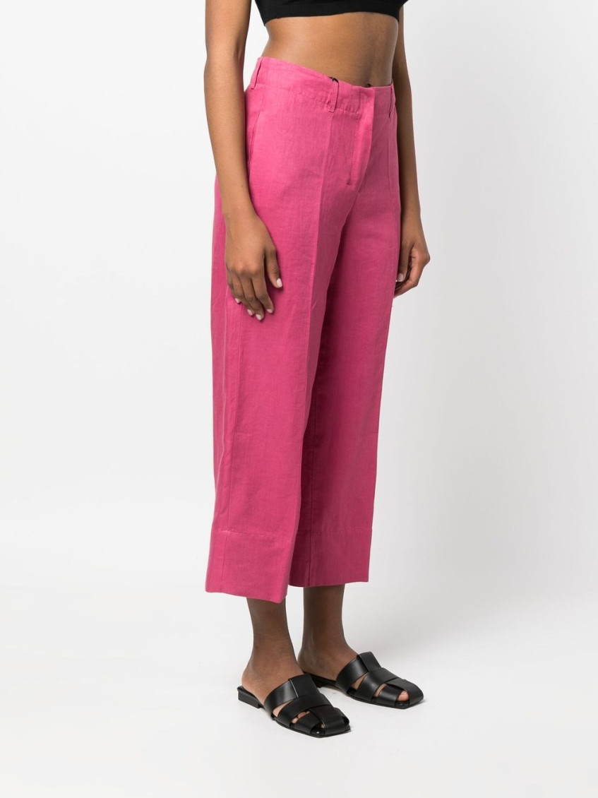 - Wide-leg Linen Trousers
