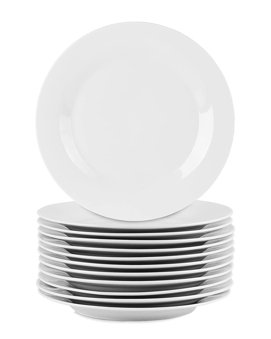 Professional Kitchen 12pc Large Round Dinner Plate Set