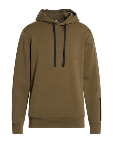 Man Sweatshirt Military green Size M Cotton, Polyester, Elastane
