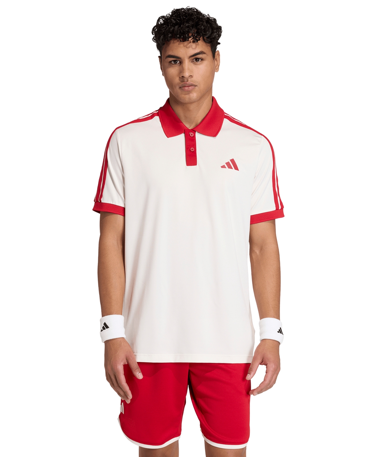 Men's Heritage Short-Sleeve Polo Shirt - Chalk White/Red