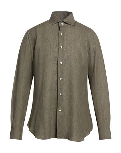 Man Shirt Military green Size 15 ½ Linen