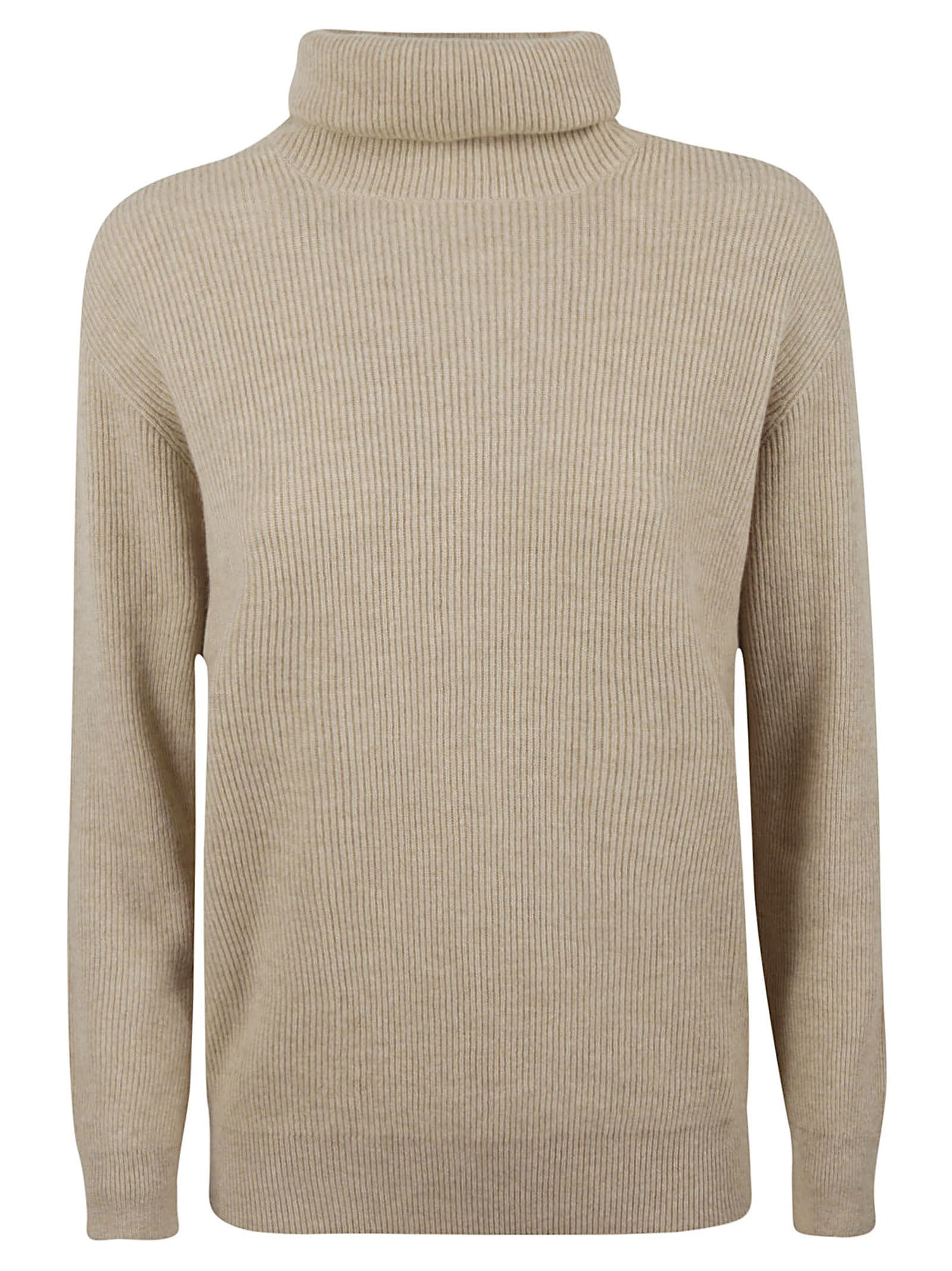 Turtleneck cashmere jumper - Neutrals