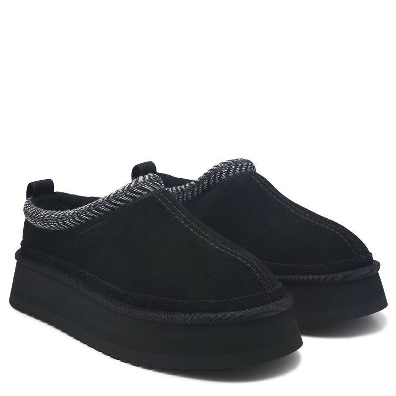 Women's Burree Platform Slipper Shoes (Black)