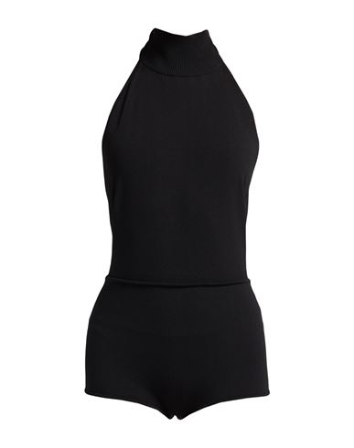 Sfilata Woman Bodysuit Black Size M Viscose, Polyester, Polyamide, Elastane