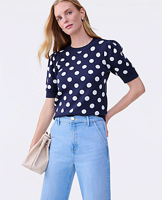 Ann Taylor Dotted Sweater Tee
