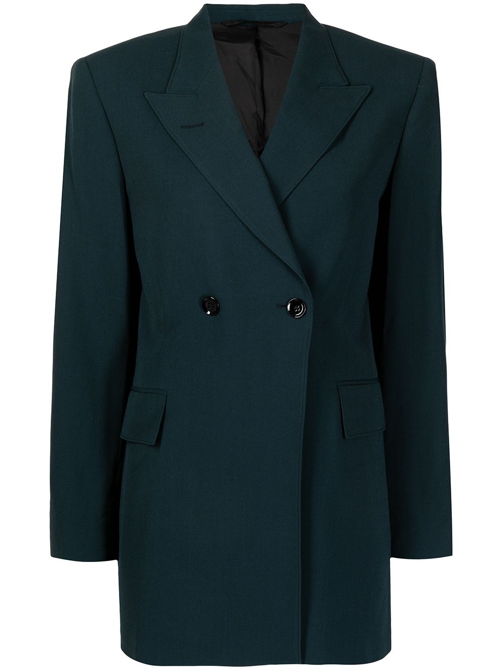 Double-breasted button blazer - Blue
