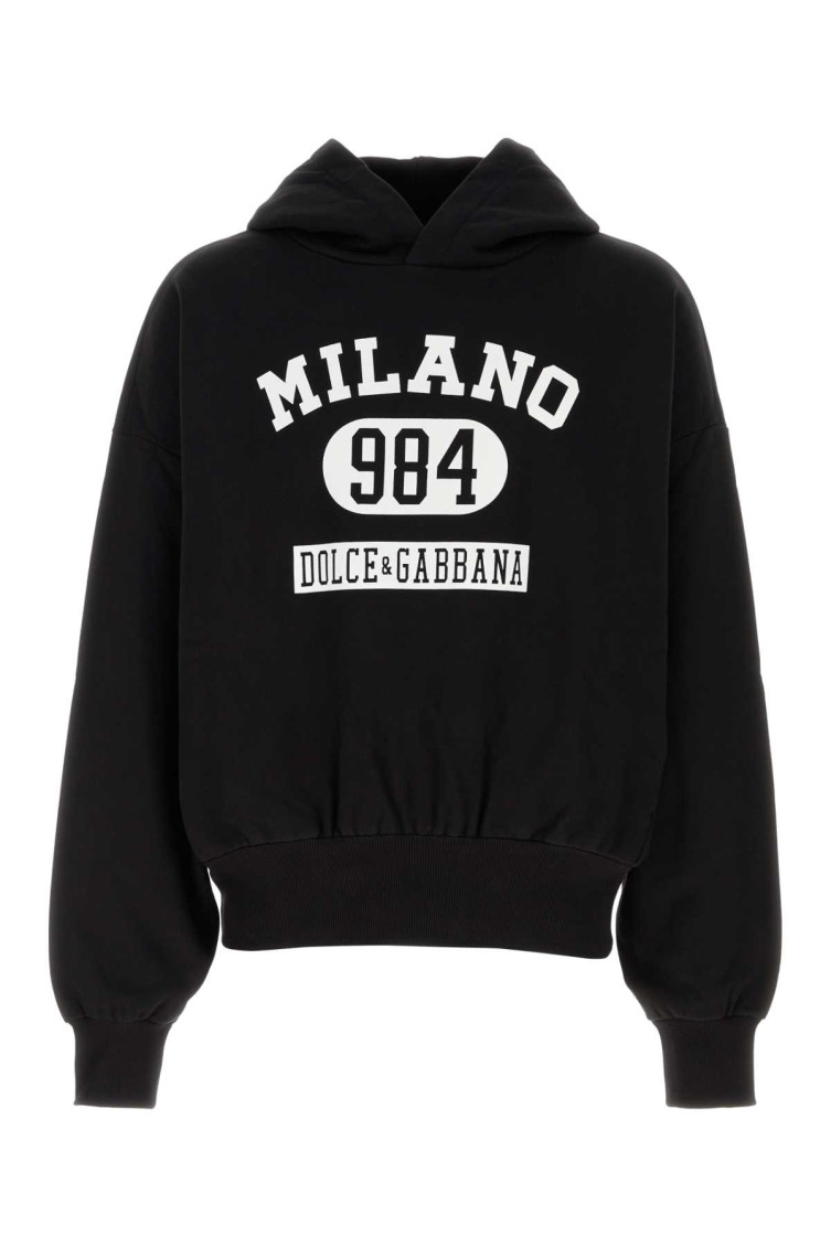 Black Cotton Sweatshirt
