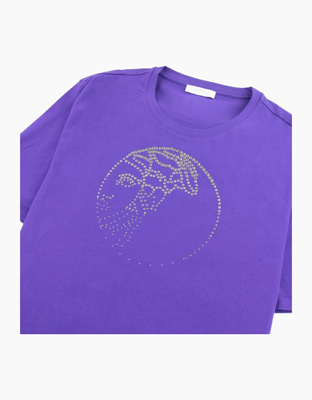 Men's Versace Collection Studded Medusa T-shirt Purple