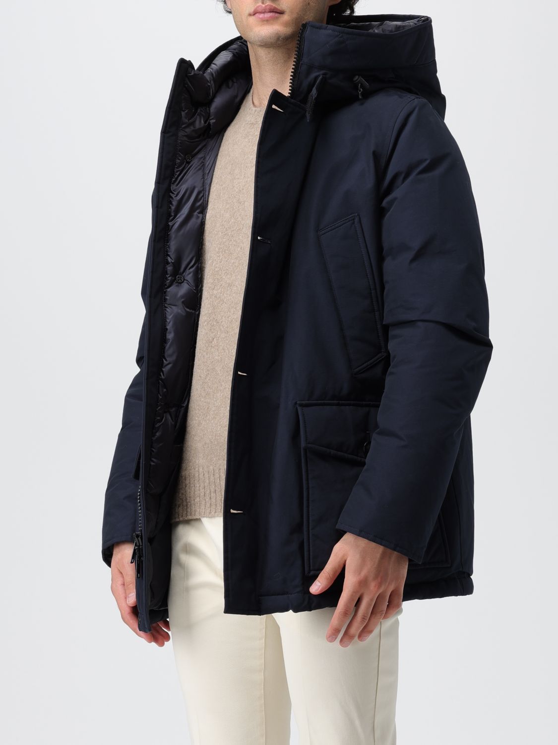 Coat Men color Blue