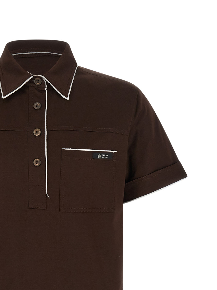 Lisle Chest-pocket Button-up Polo Shirt