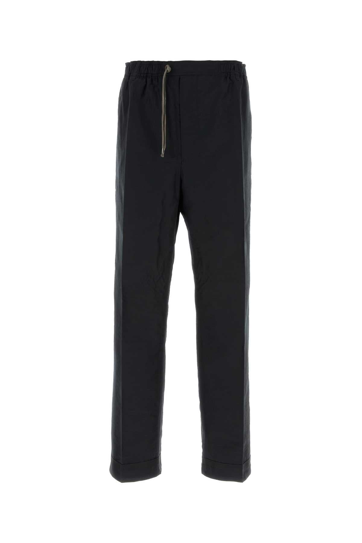 Cotton Nylon Silk Trousers — Blue