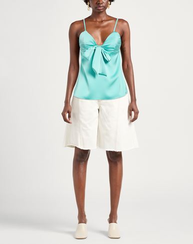 Woman Top Turquoise Size 6 Polyester