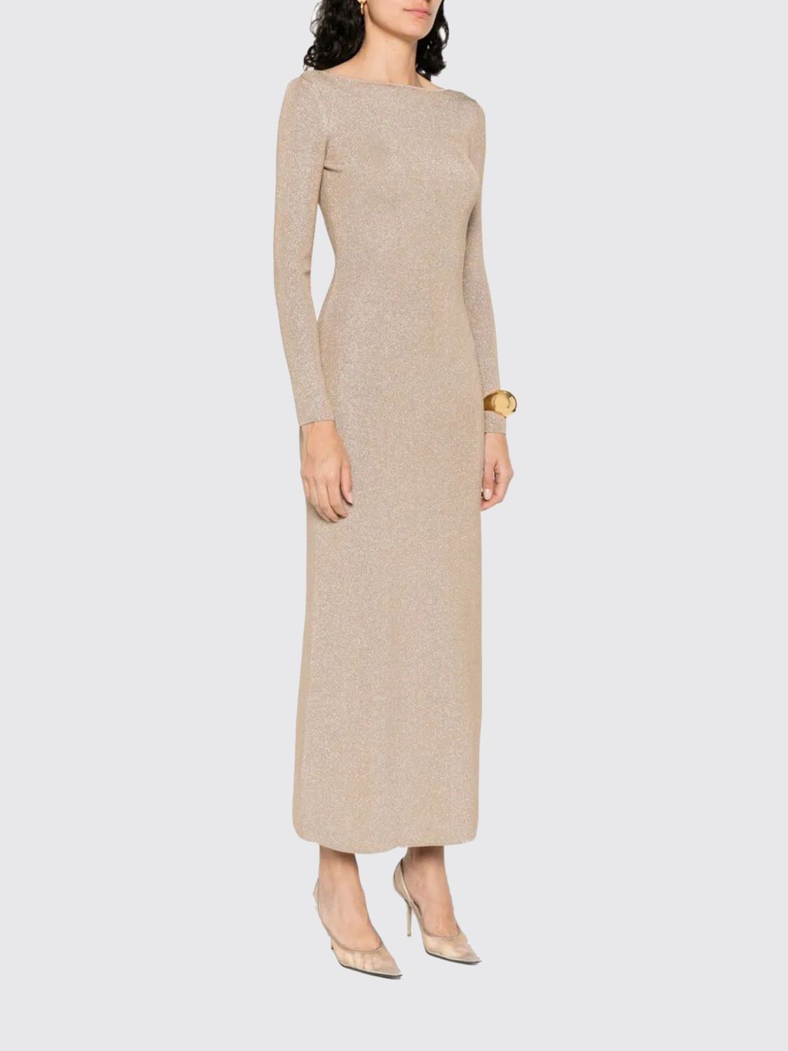Boat-neck dress - Neutrals