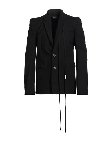 Man Blazer Black Size 42 Virgin Wool