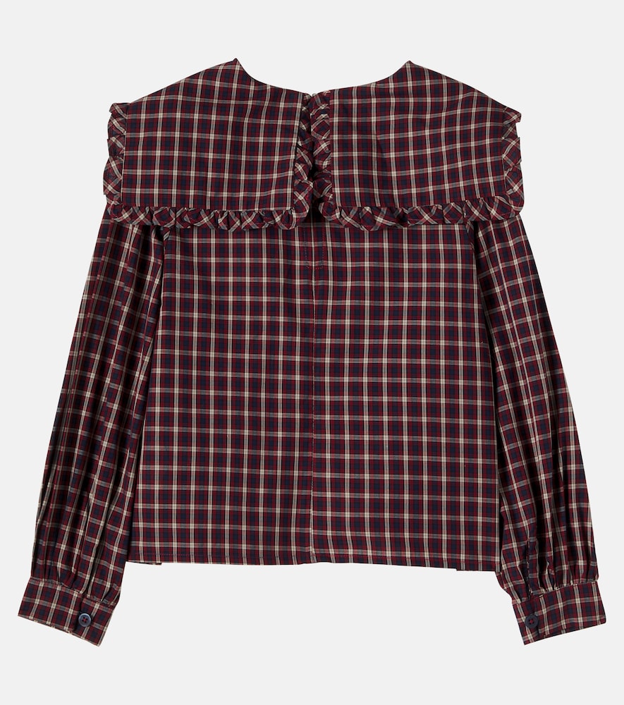 Orbit checked cotton blouse