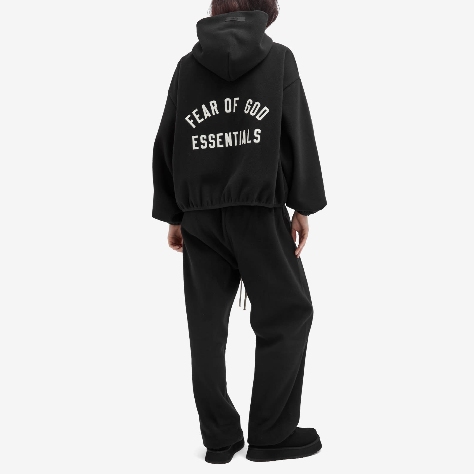 Women's Brushed Hooded Bomber Jacket in Black
