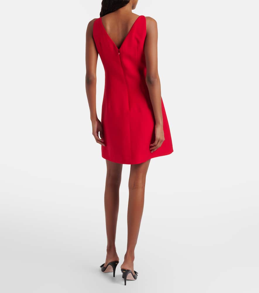 Crepe Couture bow-detail minidress