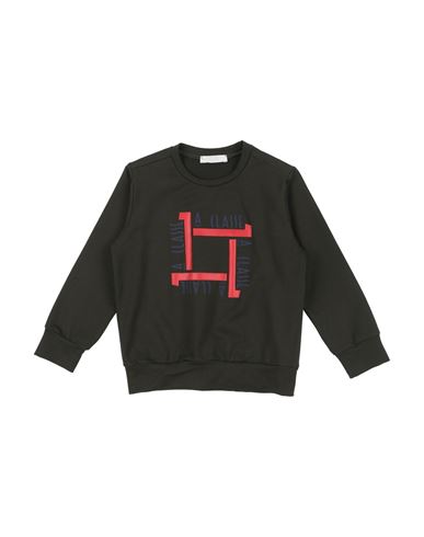 Junior Kid Boy Sweatshirt Dark green Size 14 Cotton, Elastane