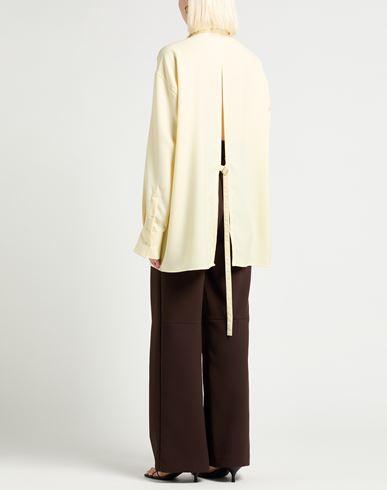 Woman Shirt Yellow Size M Virgin Wool