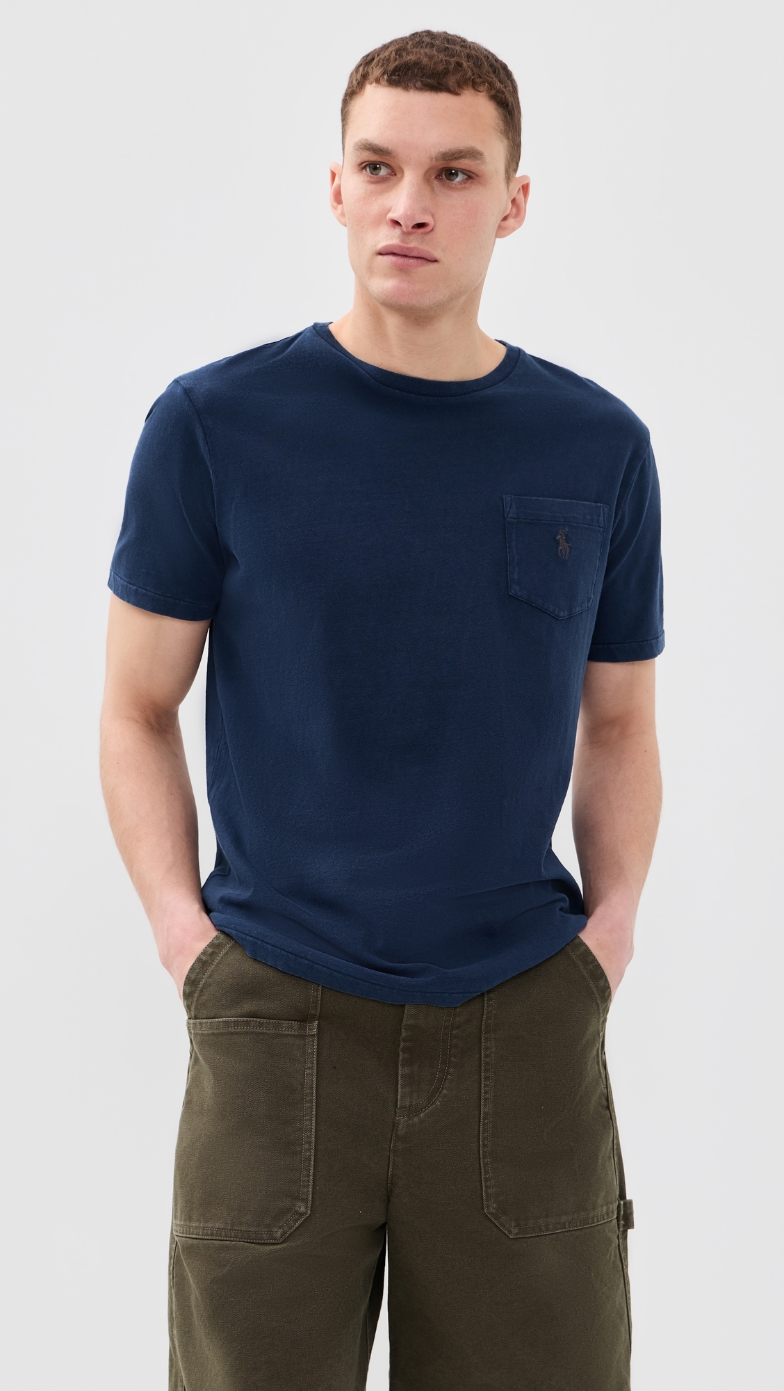 Cotton Linen T-Shirt Newport Navy