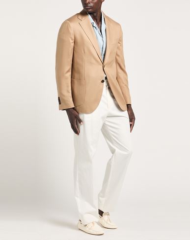 Man Blazer Camel Size 36 Cashmere, Virgin Wool, Silk