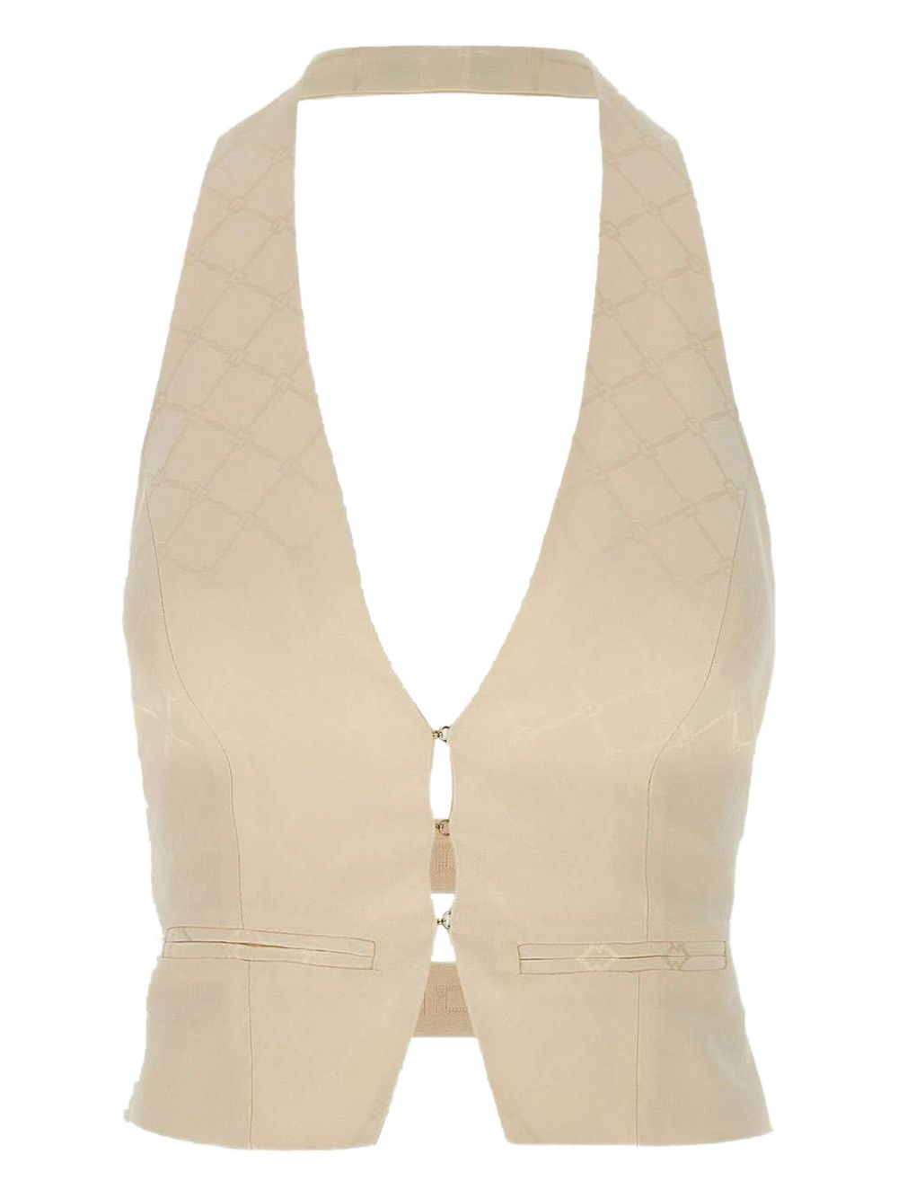 Elisabetta Franchi halterneck top - Neutrals