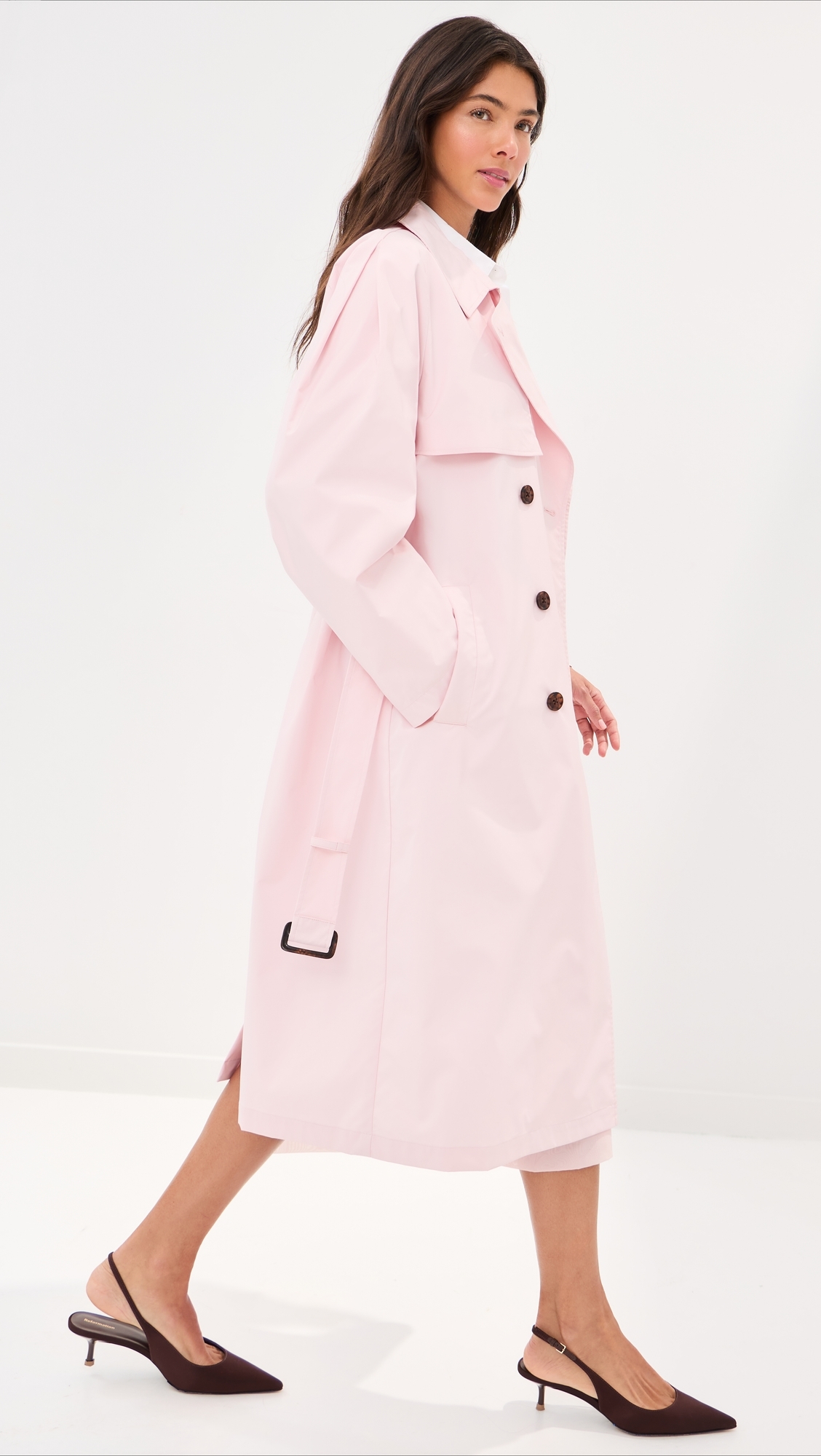 Toby Trench Coat Icy Pink