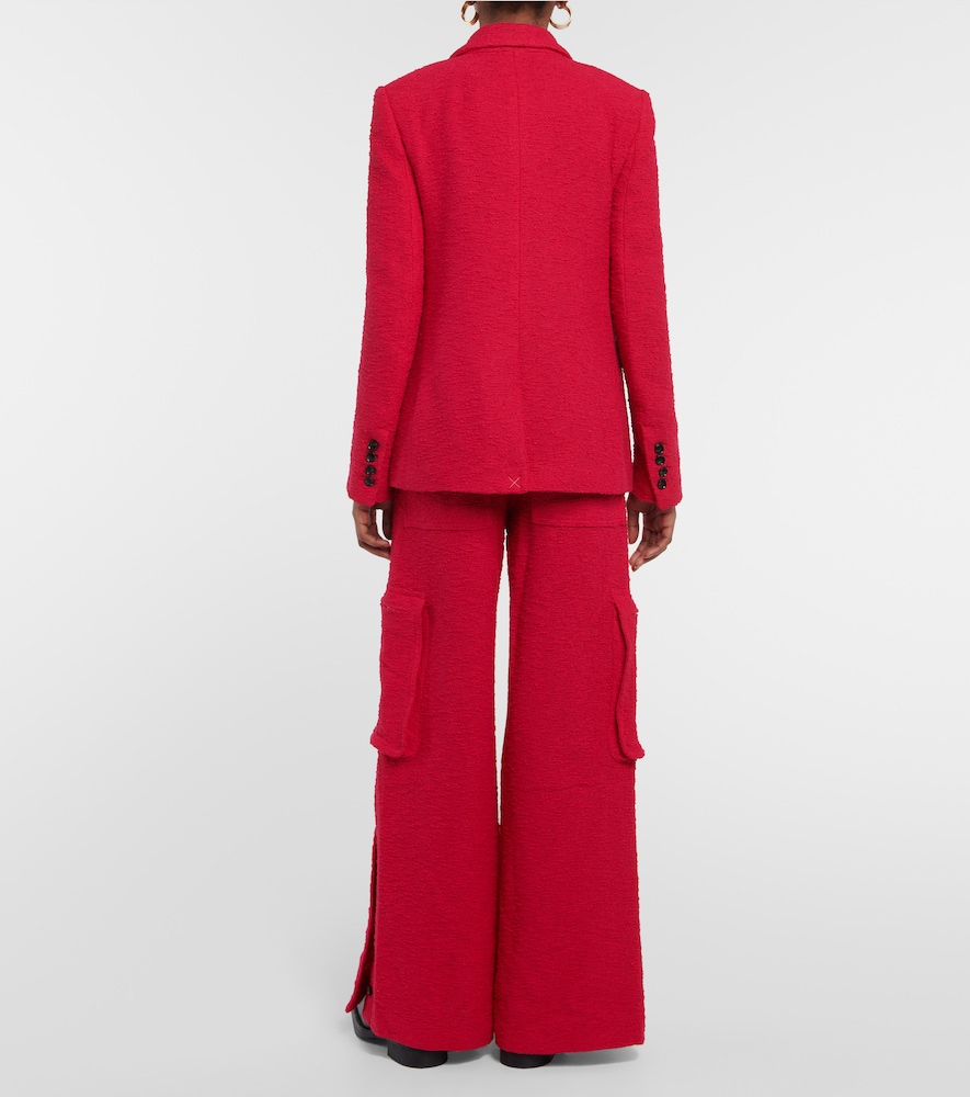 Double-breasted bouclé blazer