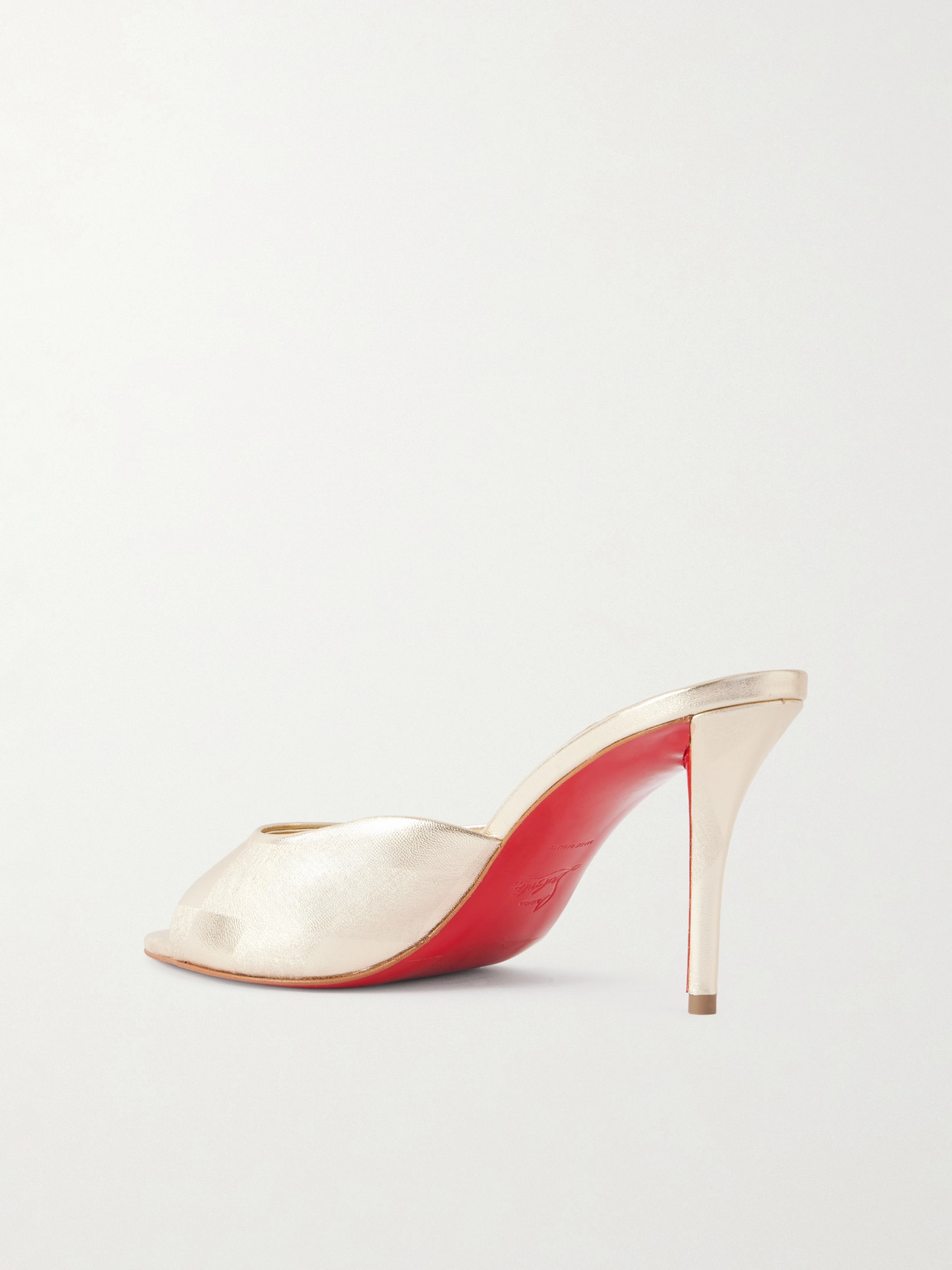 Miss Z 80 Metallic Leather Mules - Gold