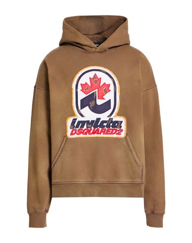 Man Sweatshirt Brown Size M Cotton