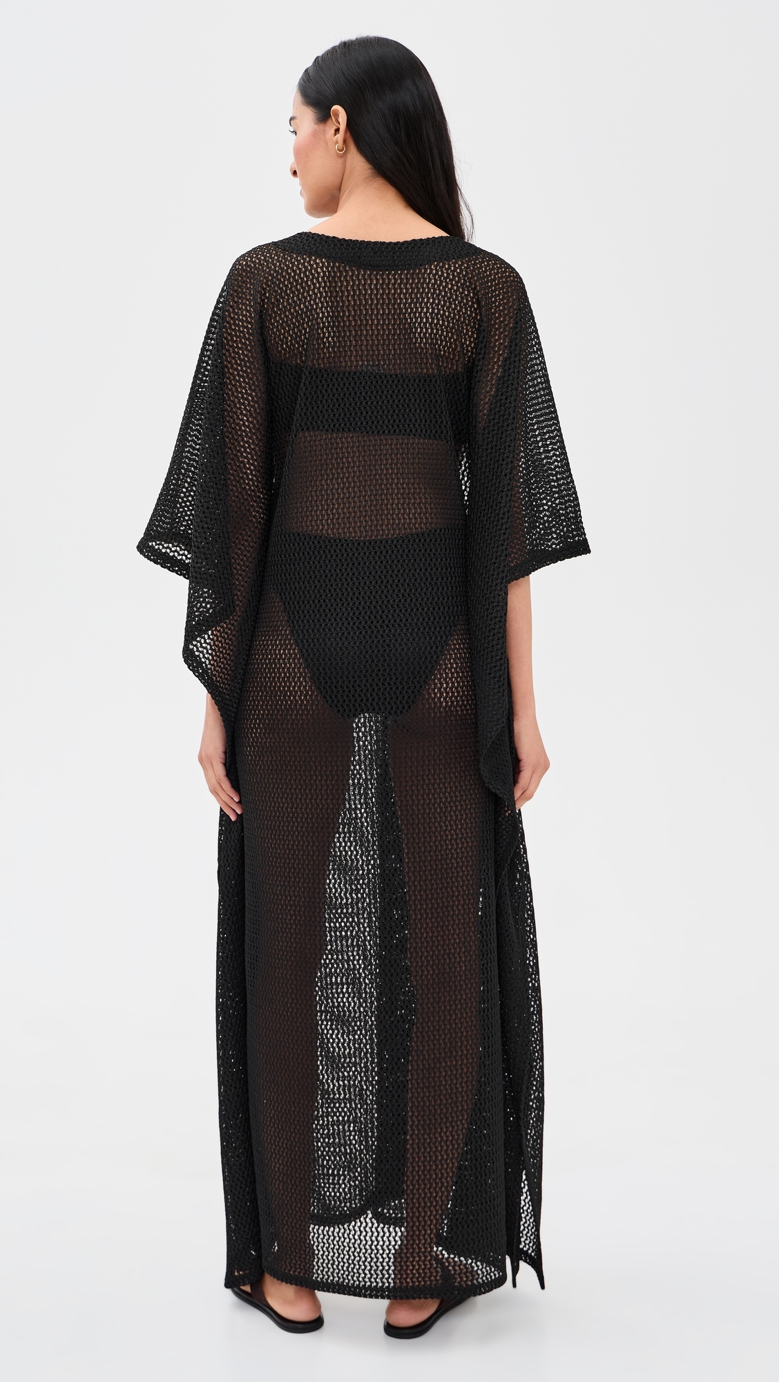 Fishnet Caftan Black